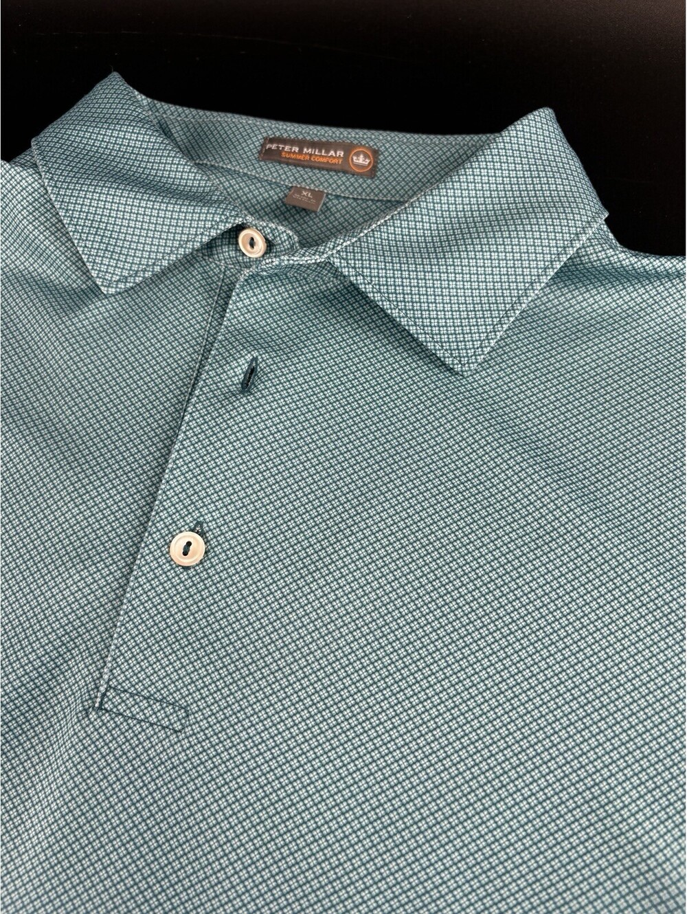 Peter Millar Summer Comfort Golf Polo Men’s XL Old Hawthorne Teal EUC